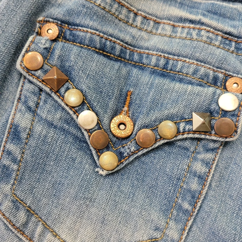 Zanadi Bootcut Jeans Embellished Pockets Sz 8